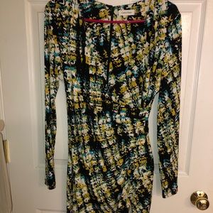 Calvin Klein Faux Wrap Business Casual Long Sleeved Dress